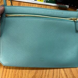 MCM Saffiano Leather Wristlet / Pouch – Teal
